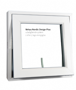 3-fags sidehængt Dannebrogsvindue i plast – klassisk udtryk til både nybyg og ældre boliger